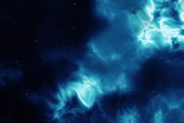 Blue and teal nebula space background for calm © Cobe