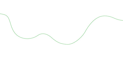 Fototapeta premium Green Wavy Line