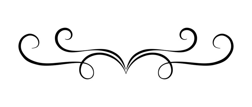 Elegant Black Flourish Divider