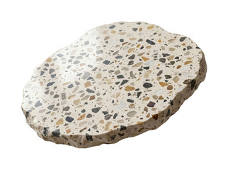 Obraz premium Isolated Polished Terrazzo Stone Swatch with Natural Speckled Chips.