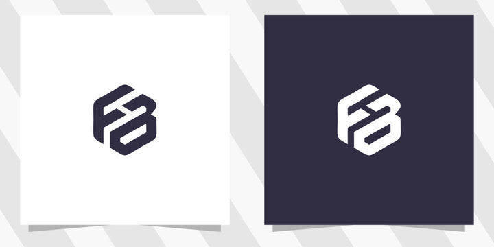 letter fb bf logo design vector