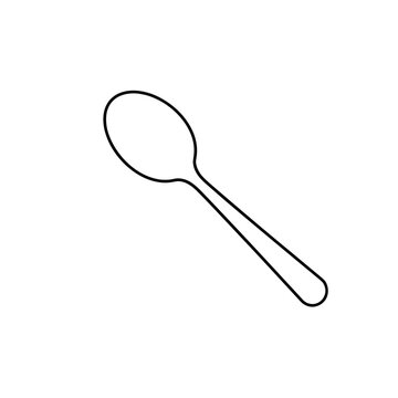 spoon on white background
