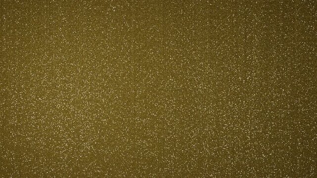 Realistic golden glitter texture background with shimmering metallic sequins on fine paper surface loop 4K