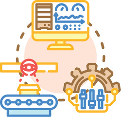 Fototapeta premium It controls dashboard tools illustration monitoring smart transport performance, checking system optimization, and analyzing data for vehicle operation