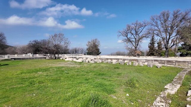 Ancient Ruins of Palace at the Archaeological Site of Aigai, Vergina, Central Macedonia, Greece
