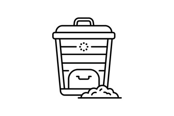 Fototapeta premium Compost Bin Vector Icon