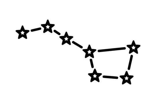 Big Dipper Constellation Vector Illustration