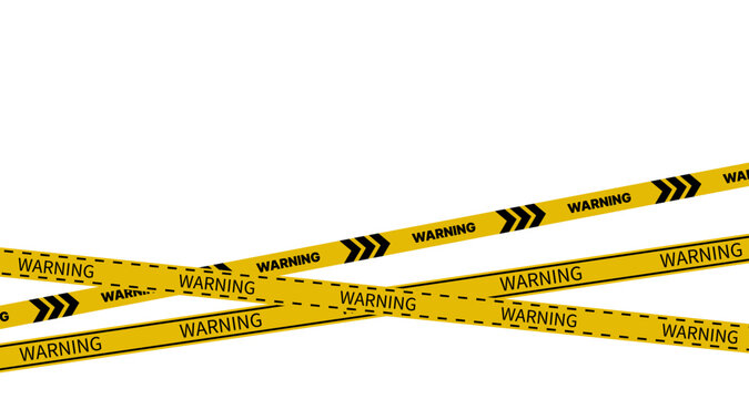 Warning Tape Collection with Yellow and Black Hazard Stripes