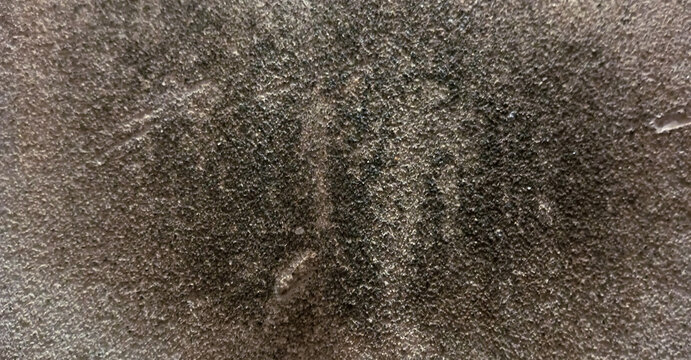 Abstract Dark Burned Soot Mark On Concrete Surface Grunge Background