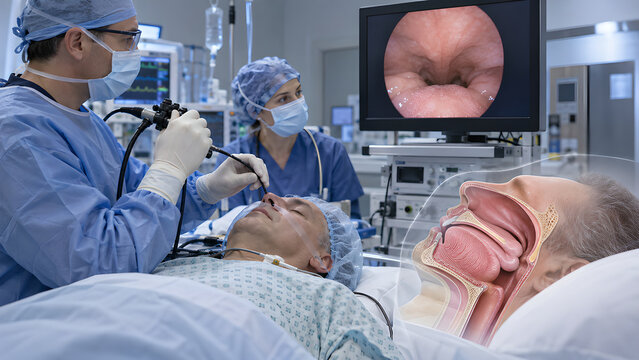 Photorealistic Obstructive Sleep Apnea Upper Airway Screening and Treatment Procedures with Endoscopy, Polysomnography, CPAP and Oral Appliance for Medical Education and Clinic Communication