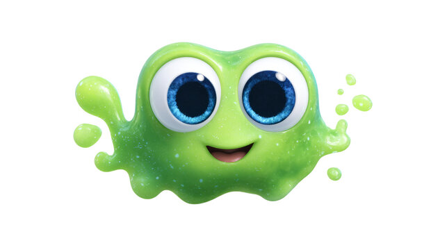 germ icon with a slime trail and big eyes