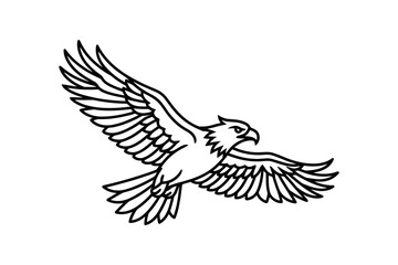 Obraz premium Flying Eagle Minimalist Vector Illustration