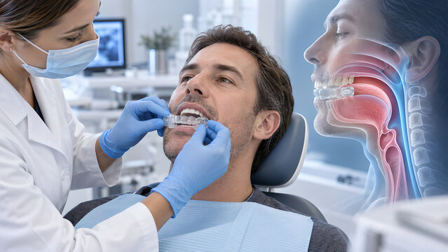 Photorealistic Obstructive Sleep Apnea Upper Airway Screening and Treatment Procedures with Endoscopy, Polysomnography, CPAP and Oral Appliance for Medical Education and Clinic Communication