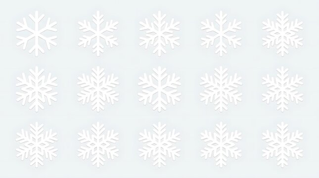 White snowflake pattern on gray background.