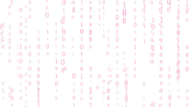Soft Pink dotted binary digit Pattern Seamless Background with Pastel Polka Dot binary digits Design for Wallpaper and Card Backdrop.