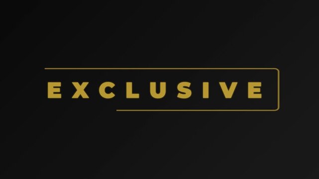 Exclusive text appears in a bold gold font inside a minimalist rectangular frame set against a dark textured background to signify premium membership status.