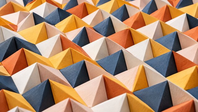 Geometric Paper Pyramid Pattern