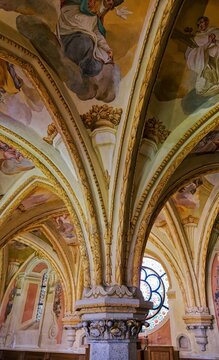 Heiligenkreuz Cistercian Abbey, Heiligenkreuz, Lower Austria, Austria, Europe, 8 August 2026, interior of the cathedral