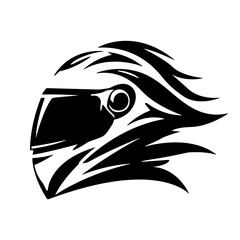 Obraz premium Dynamic helmet graphic for motorsport competition speed and professional racing