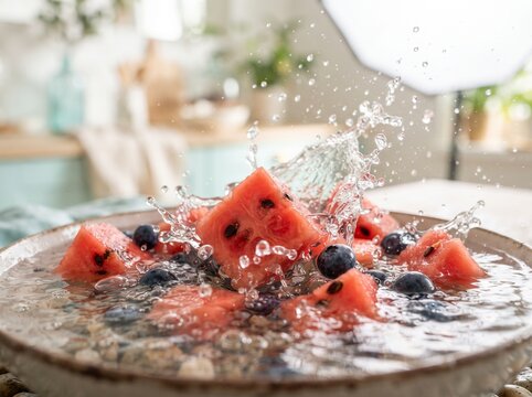 Watermelon And Blueberries Splas&hellip;