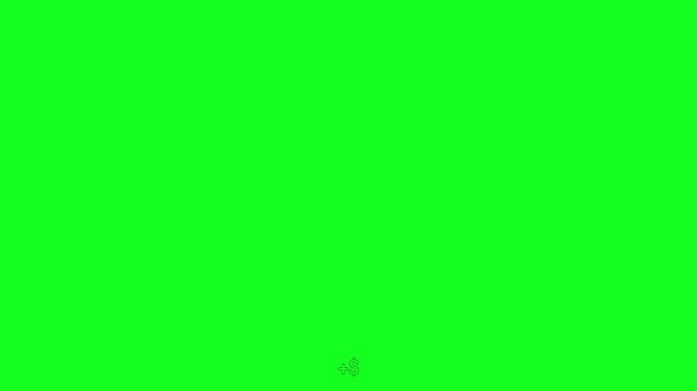 Green screen displays dollar sign and plus symbol. Simple black outline design. Ideal for finance, growth, or profit concepts. Clean, modern, and minimal aesthetic. Perfect for business, investment