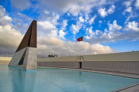 Monumento aos Combatentes do Ultramar in Lisbon, Portugal under Blue Sky