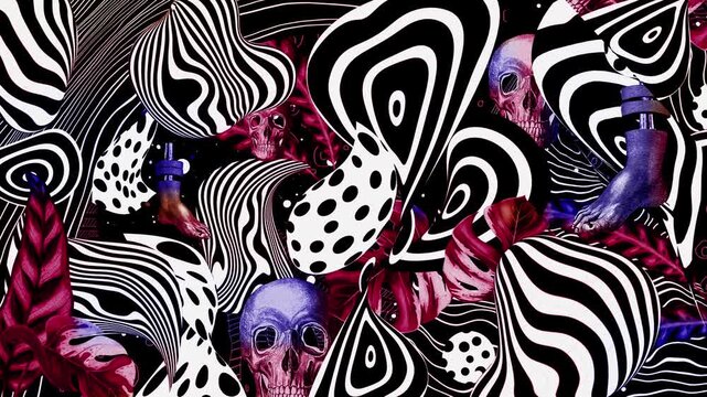 Psychedelic pattern background