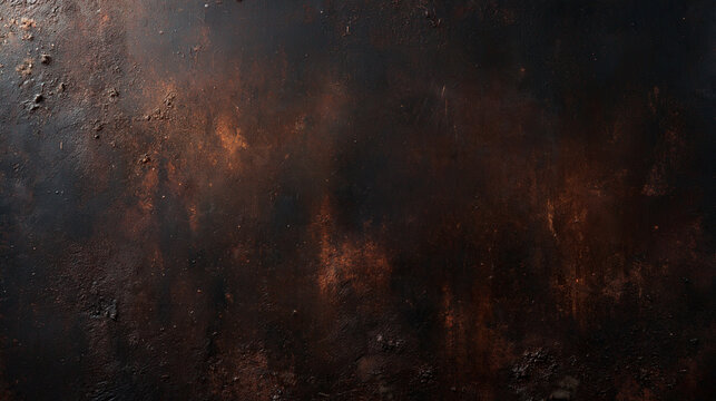 Dark Rusty Metal Texture Background with Copy Space