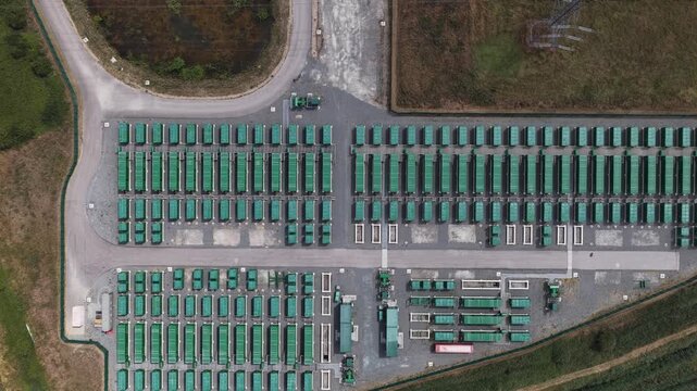 Aerial View of Thurrock Flexible Gas Generation and Battery Storage Plant in Essex