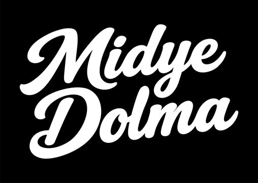 Midye dolma logo vector