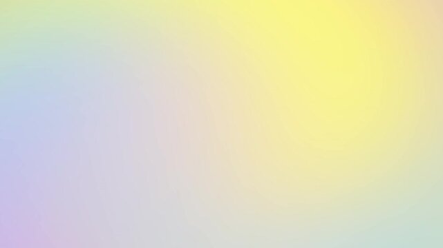 Soft abstract pastel gradient background blending blue yellow and pink colors. Smooth blurred motion with dreamy modern aesthetic.