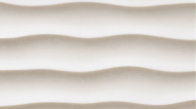 Matte white finish featuring CNC routed Corian panel with 20mm wave pattern and even shadowless light creating pure minimalist design