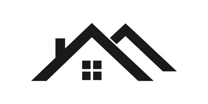 House roof icon, home symbol for real estate and construction