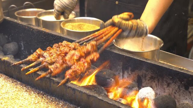 Charcoal Mutton shashlik
