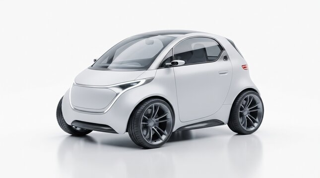 Innovative futuristic microcar designed for crowded smart cities
