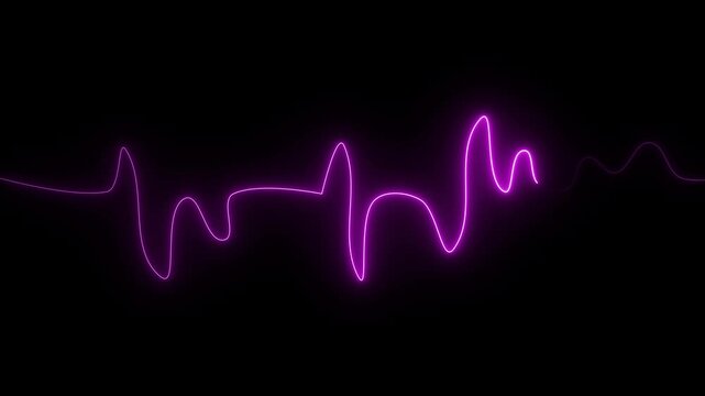 Line graph animation displays fluctuating financial market waves. Corporate economic trading data tracks across this line graph. Business analytics update on line graph.