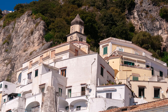 Amalfi panoramical del borgo chiesa di San Biagio