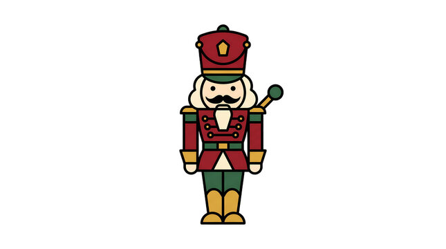 Nutcracker Vector Icon Ornament Illustration
