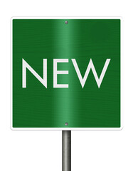 New Go sign isolated on white © Karen Roach