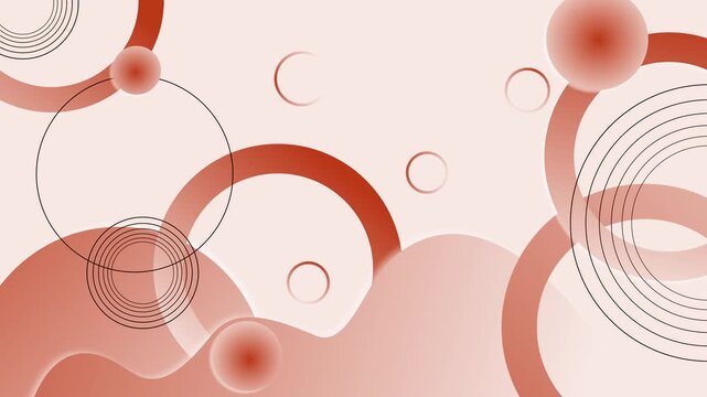 Abstract geometric background with circles and waves animation, modern gradient design