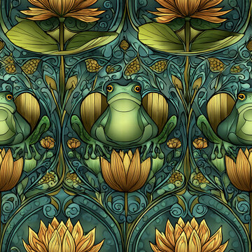 Frog Art Nouveau