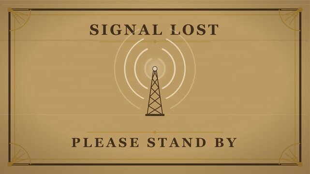Vintage Signal Lost Standby Card for Retro Broadcast Intermission