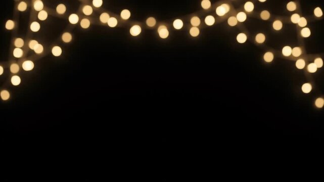 Fairy Lights Glowing in the Dark