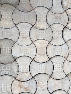 seamless texture of Interlock concrete blocks