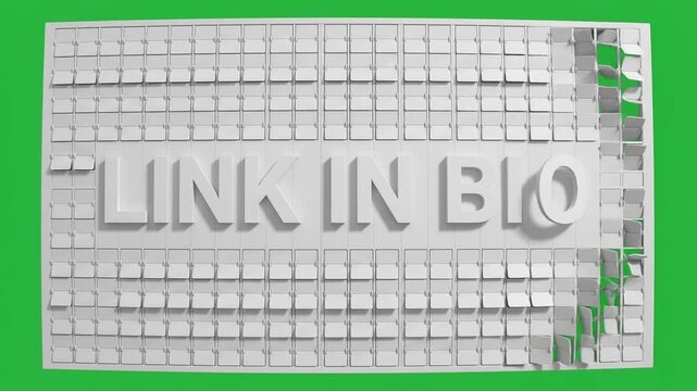 3D Kinetic Sculpture Revealing Text Link in Bio