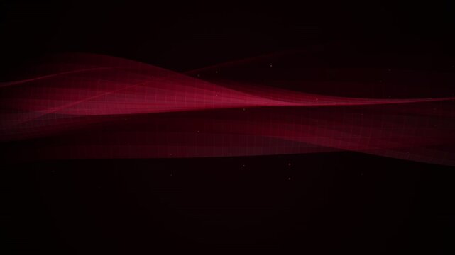 Red Glowing Ambient Energy Wave Motion