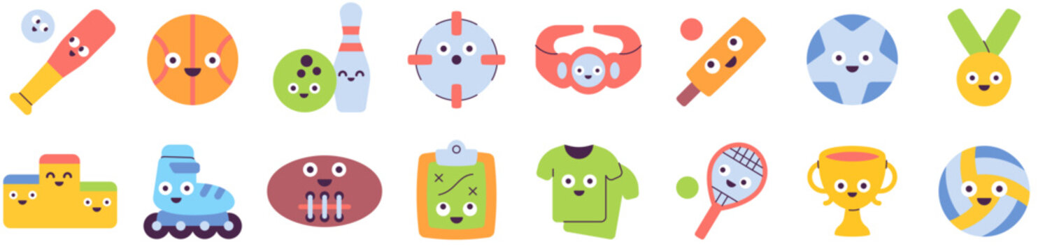 Sports Icon Pack: ball, game, competition, sport, championship, sports, football, tournament, play, first place, match, activity, winner. Set of vector icons.