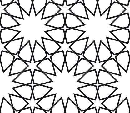 Repeating twelve point star rosettes on a hexagonal lattice