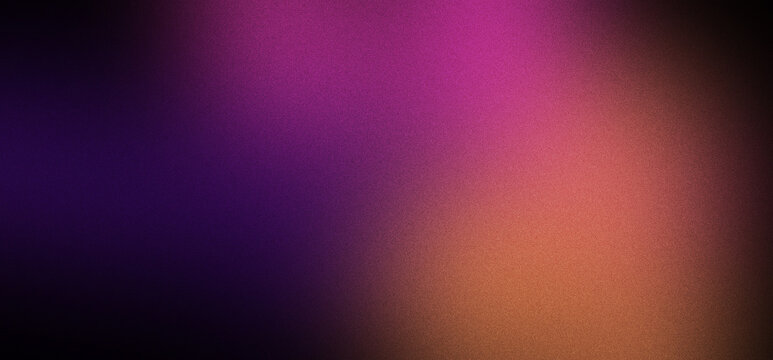 Abstract colorful gradient background with soft purple, magenta, orange, and black tones creating moody atmospheric glow for modern design