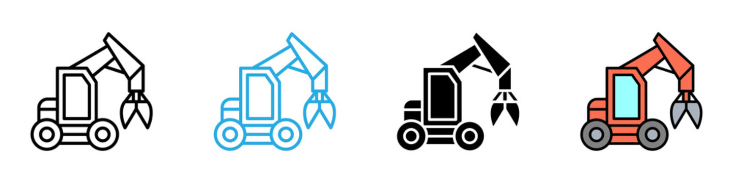 Clamshell multi - style icon design concept